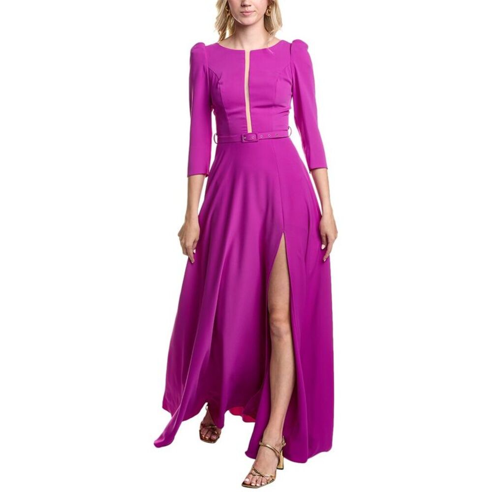 Carla Ruiz Womens  Belted Gown, Purple